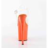 Pleaser - FLAMINGO808 Sandale à bride à la cheville, Pole dance chaussures - Transparent/Orange Product image